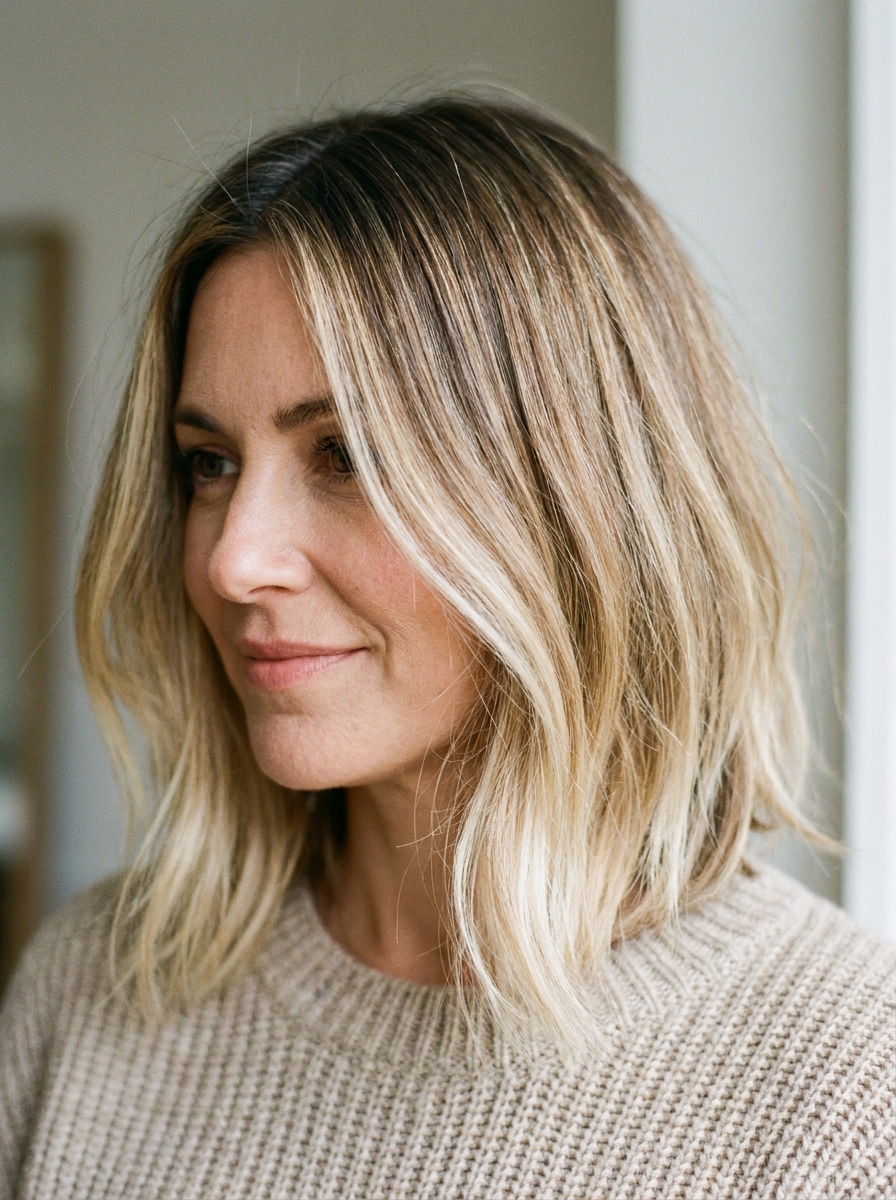 Blonde Balayage Bob als Blonde Bob Frisuren mittellang Inspiration 2026